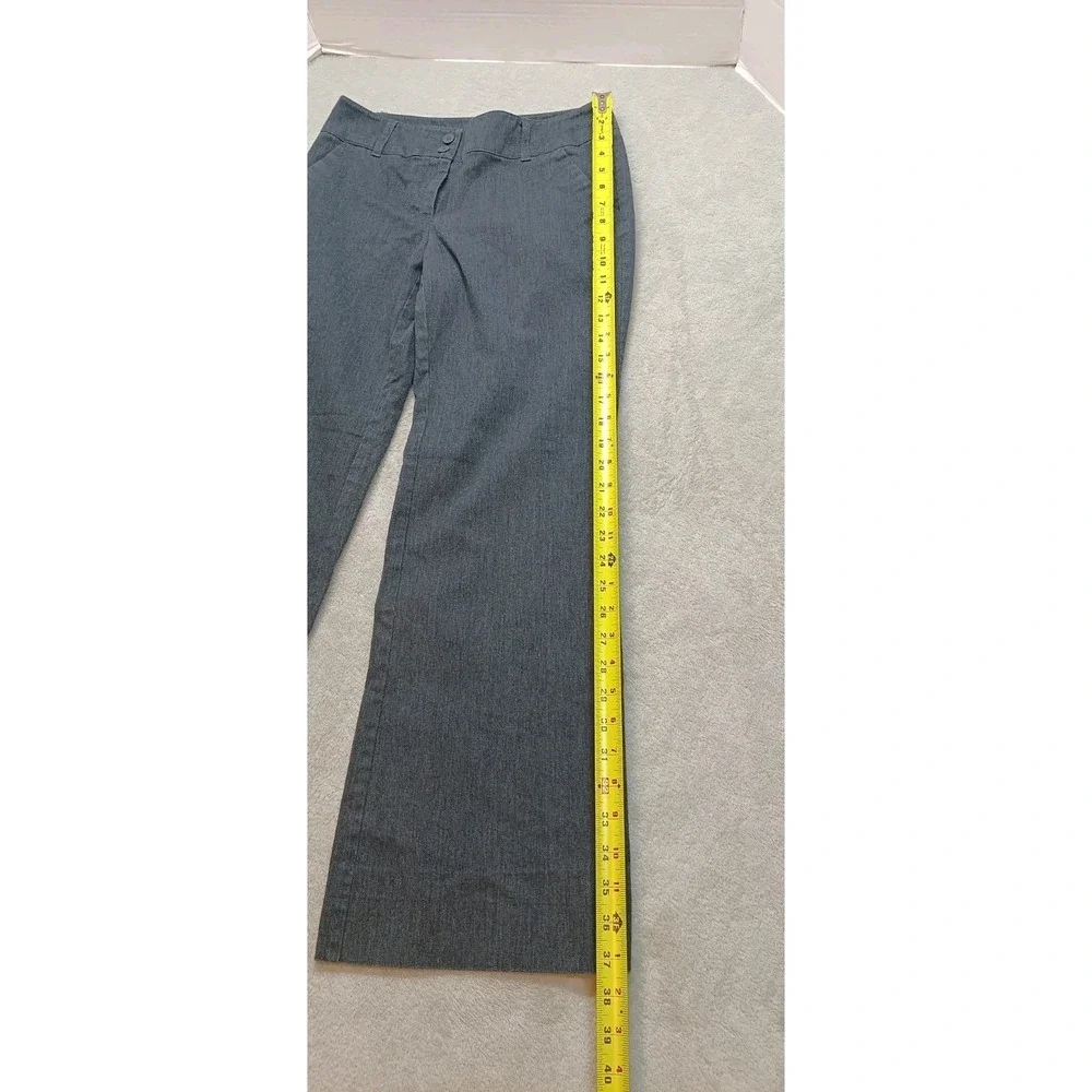 New York & Company Women's Size 6 Petite Gray Flared Dress Pants Stretch